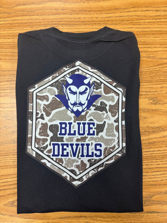 Bremen Blue Devils Camo Front/Back on Black