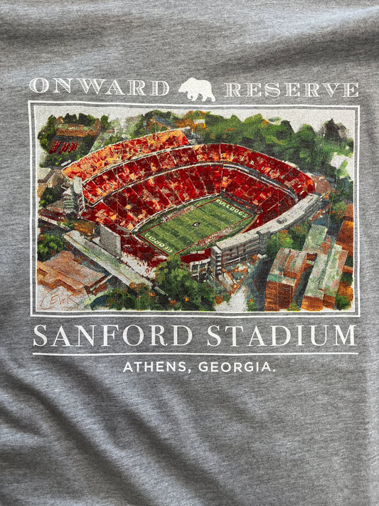 Lewis Sanford Stadium Heather Grey Tee- Onward Reserve