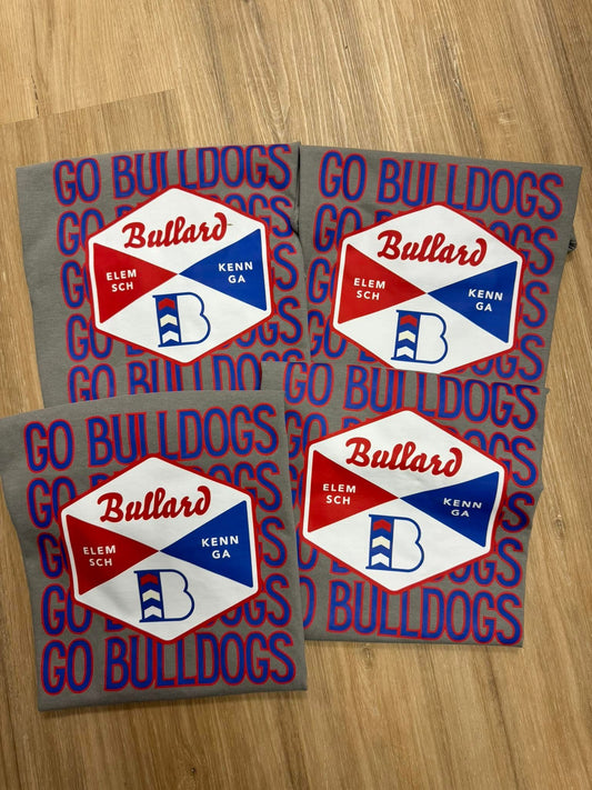 Bullard Bulldogs Stacked Mascot Logo
