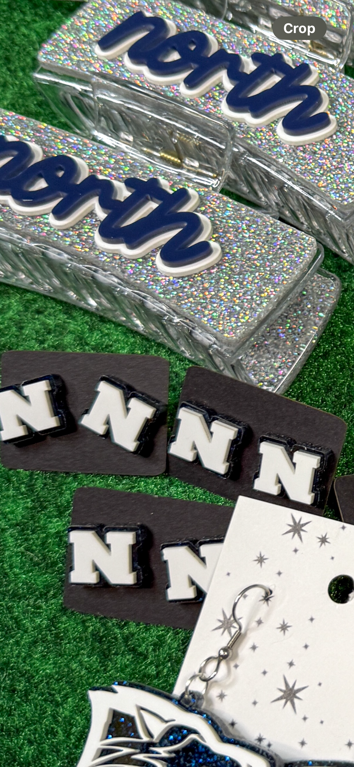 North Paulding Wolfpack Glitter Studs