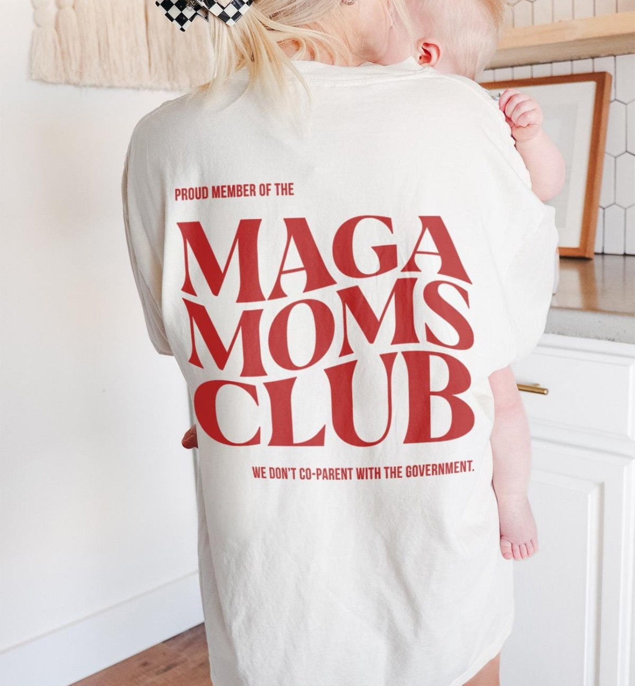 MAGA moms club on the back tee