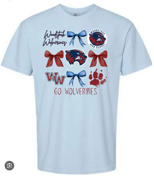 Woodstock Wolverines Bow Collage Tee