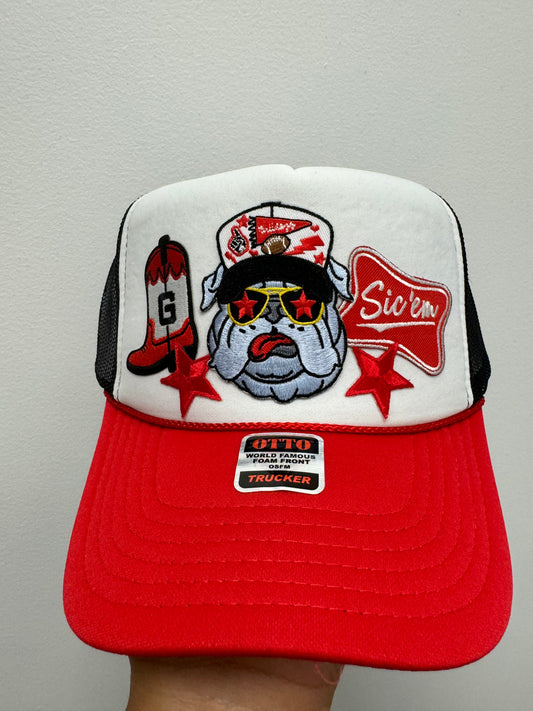 Georgia Bulldog Trucker Sic Em Boot Trucker Hat