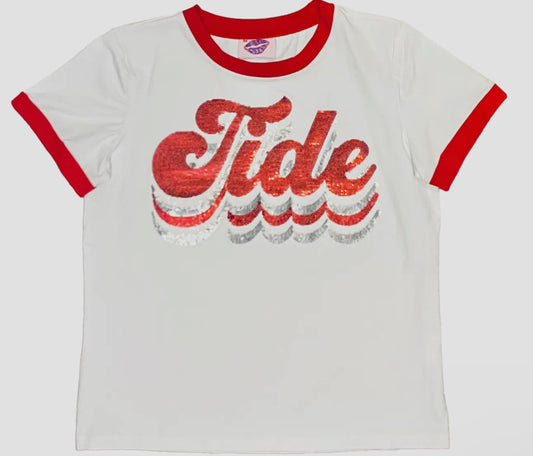 Retro Tide Sequin Top