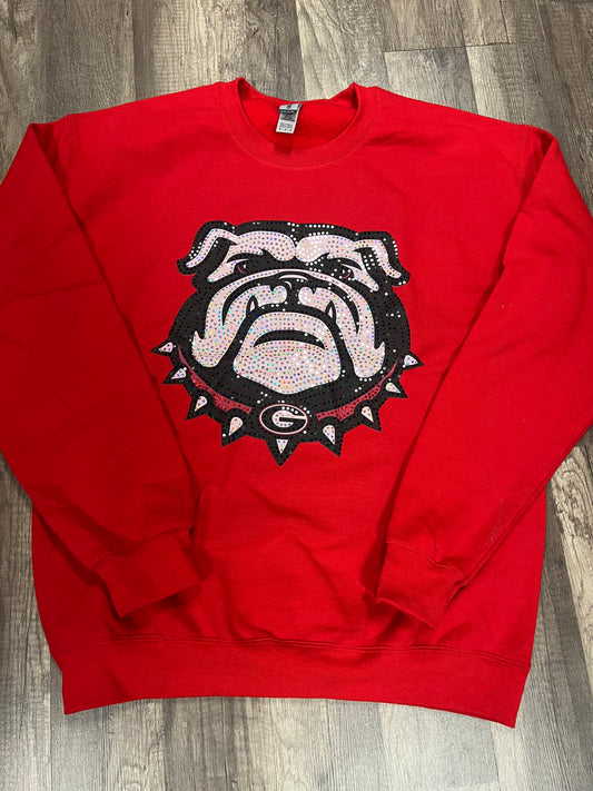 Georgia Bulldogs Mascot sequin sweatshirt