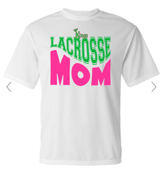 Kings Lacrosse Mom White  Dri Fit Tee