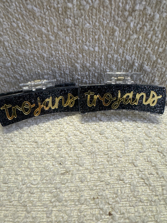 Carrollton Trojans Large Hair Clip