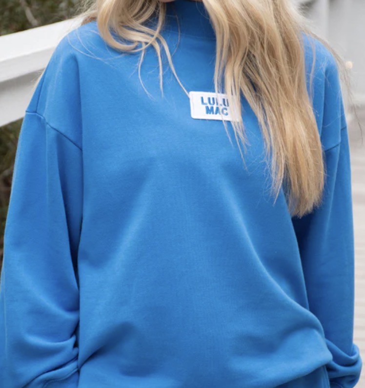 LULU MAC MOCKNECK SWEATSHIRT - Bright blue