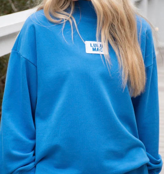LULU MAC MOCKNECK SWEATSHIRT - Bright blue