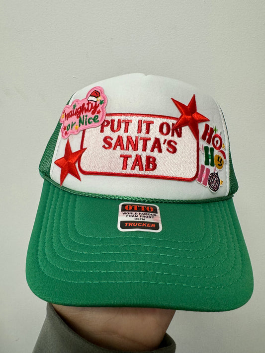 Put it on Santa Tab Green Trucker Hat