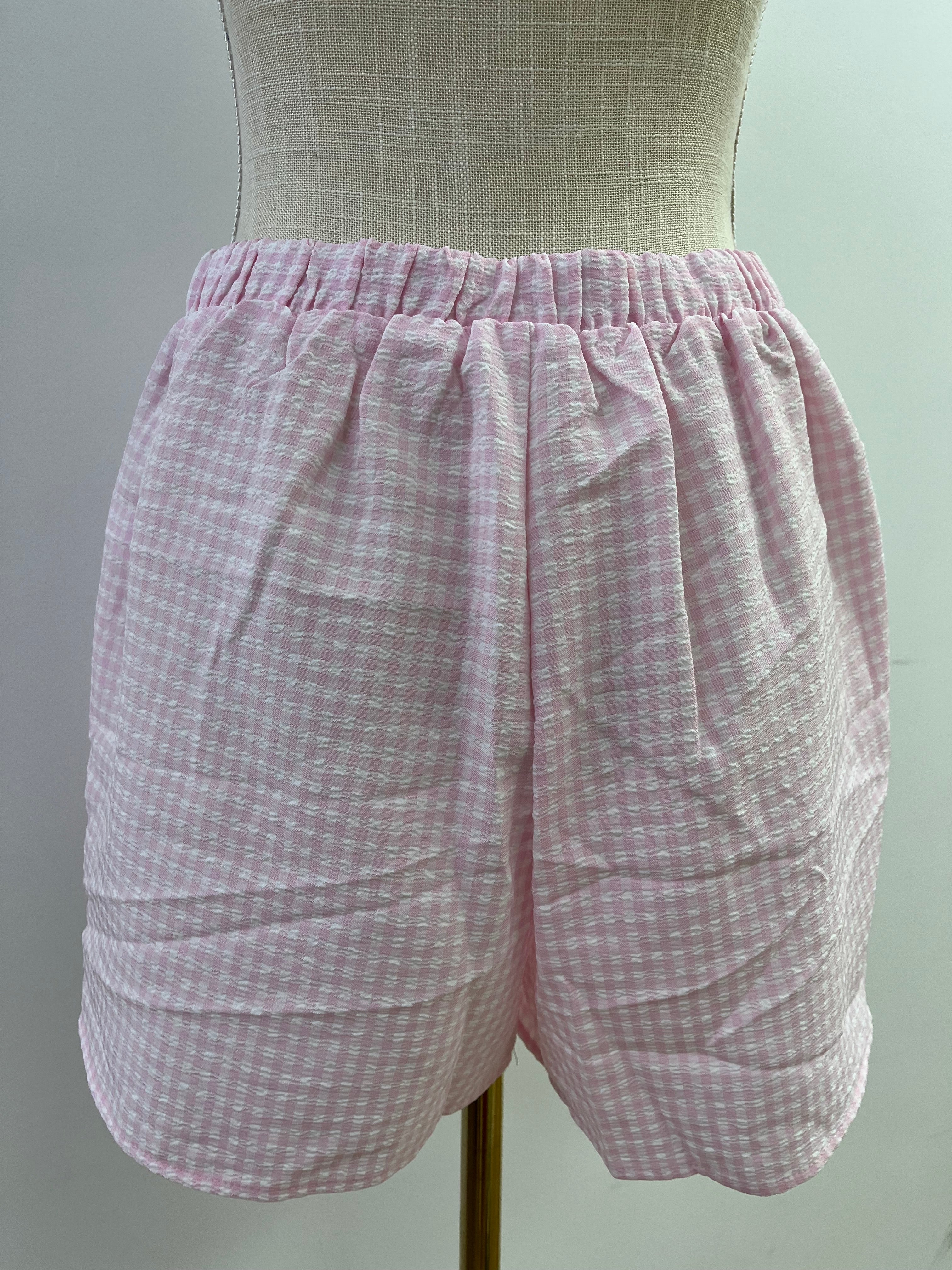 Pink Gingham 2 Pc Skort set- SOLD AS SET