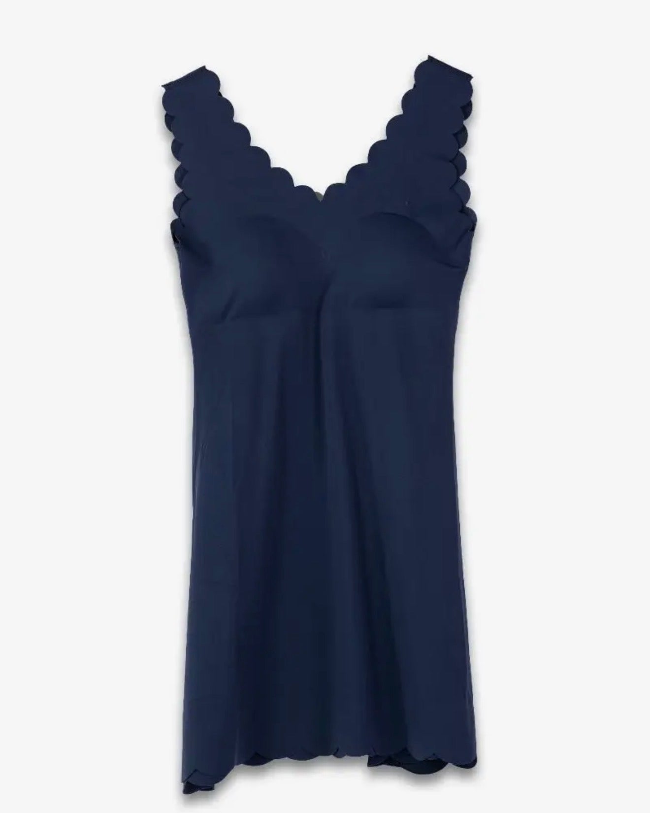 Navy scalloped tennis dress