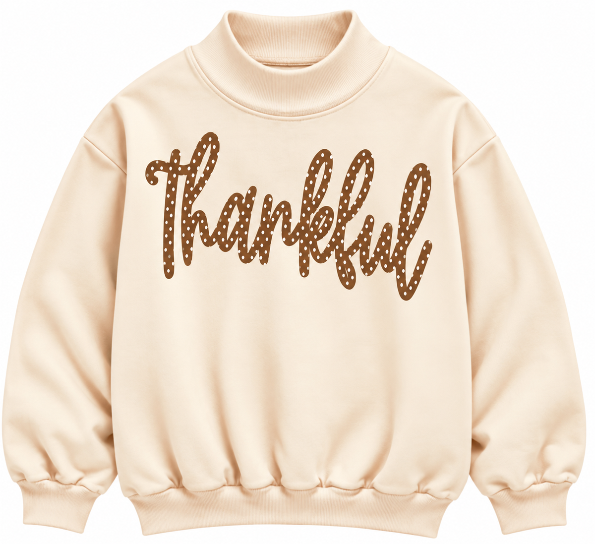 Thankful polka dot flash sale ivory Mockneck