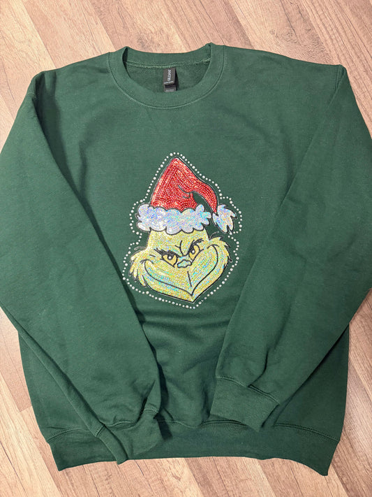 Grinch Rhinestone Short Sleeve/ Long Sleeve/ Sweatshirt