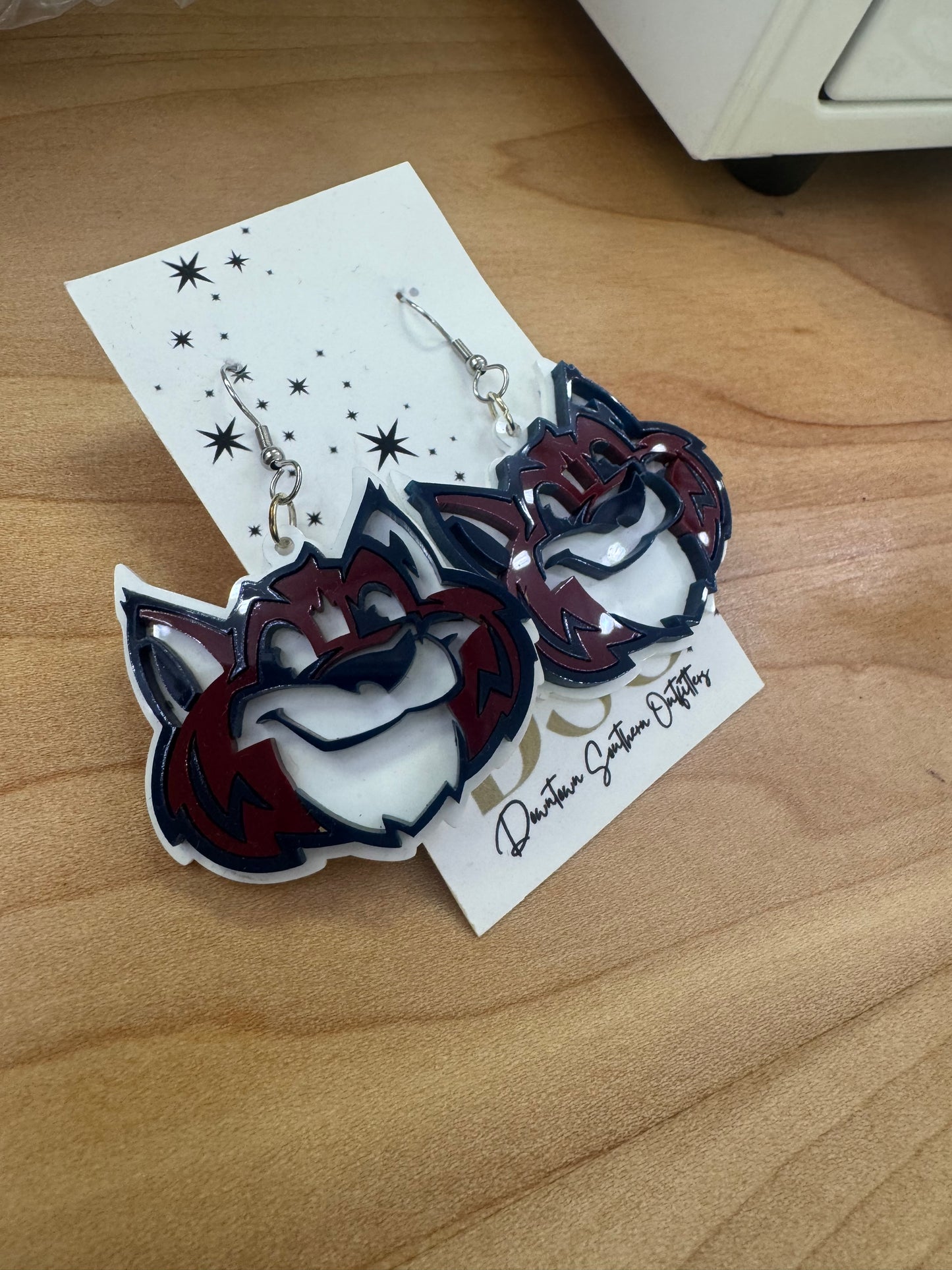 Woodstock Wildcats Mascot Dangles