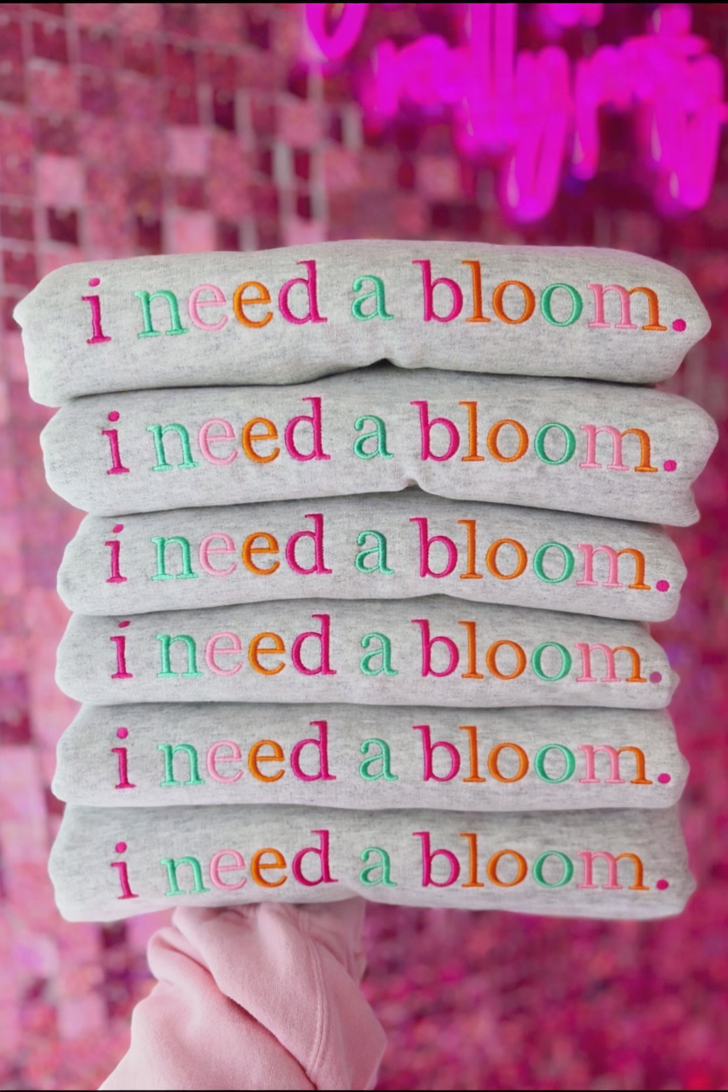 I need a bloom colorful embroidered sweatshirt
