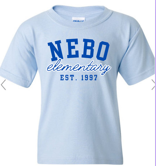 ADULT Nebo Elementary est 1997 on light blue