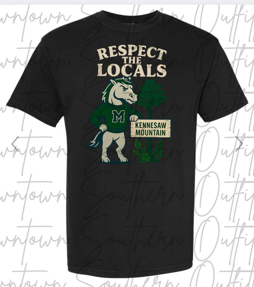 Respect The Locals - Kennesaw Mountain Mustangs Tee