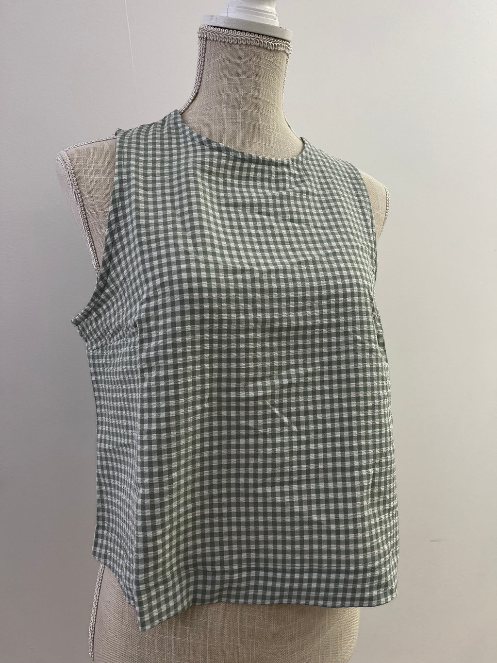 Sage Green Gingham 2 Pc Skort set- SOLD AS SET