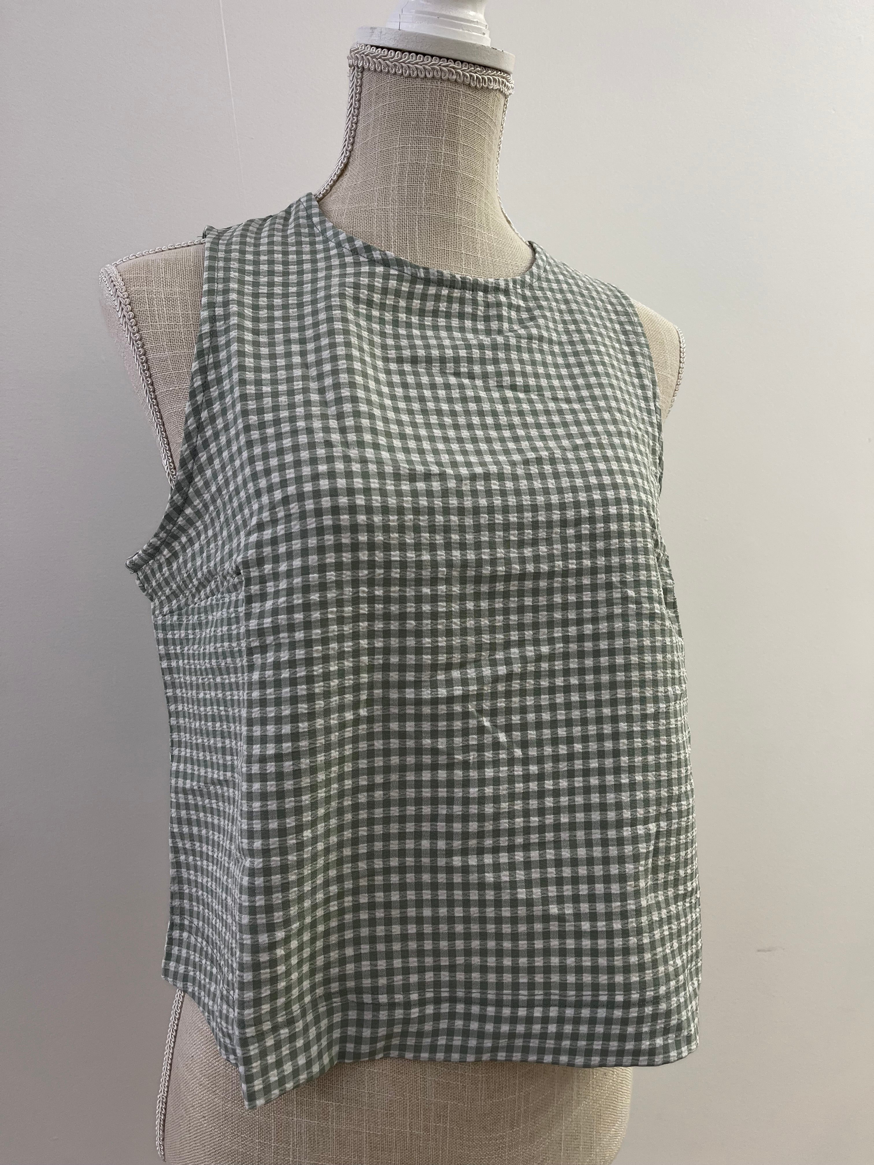 Sage Green Gingham 2 Pc Skort set- SOLD AS SET