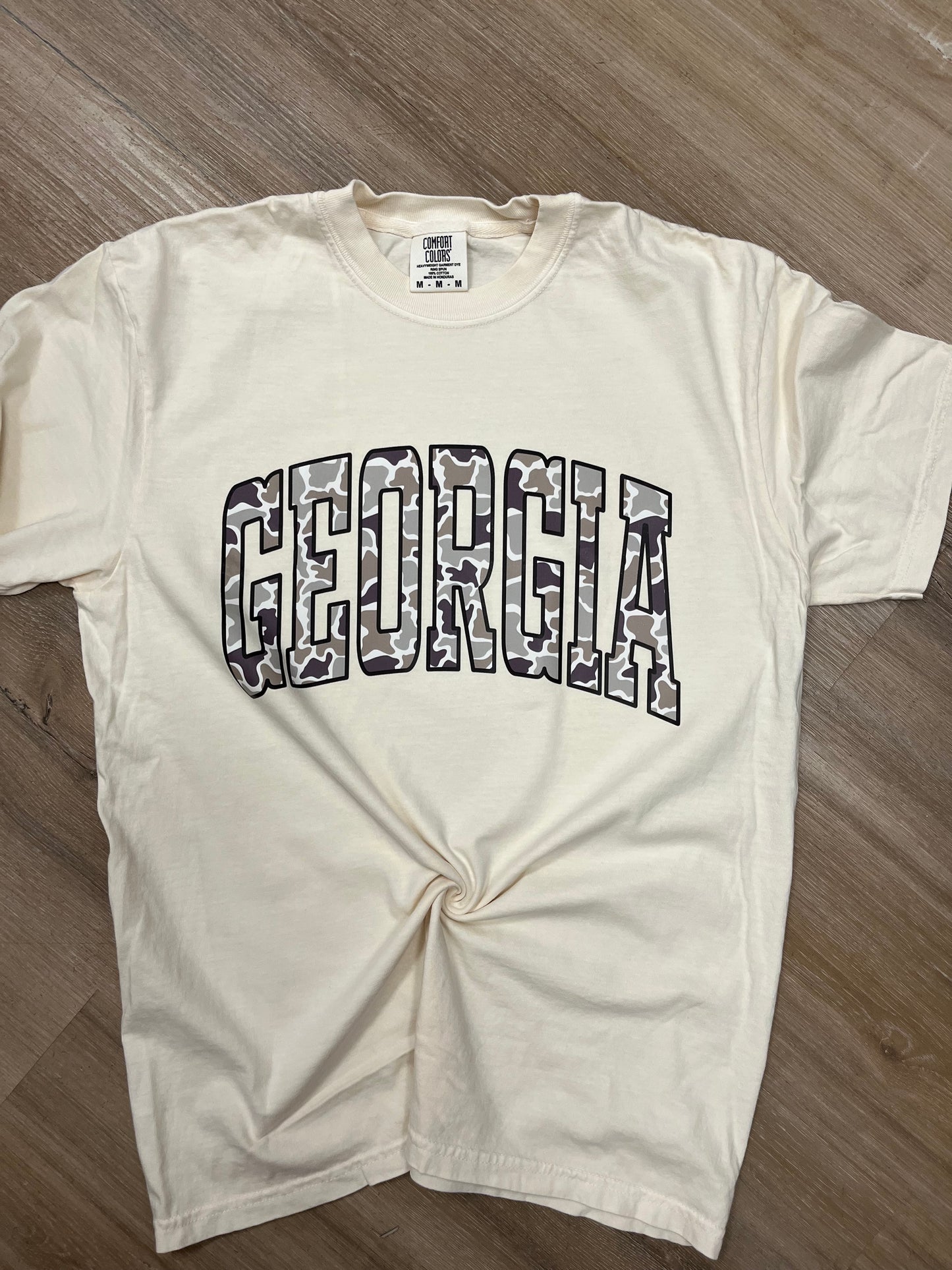 Georgia Camo Block Letter tee