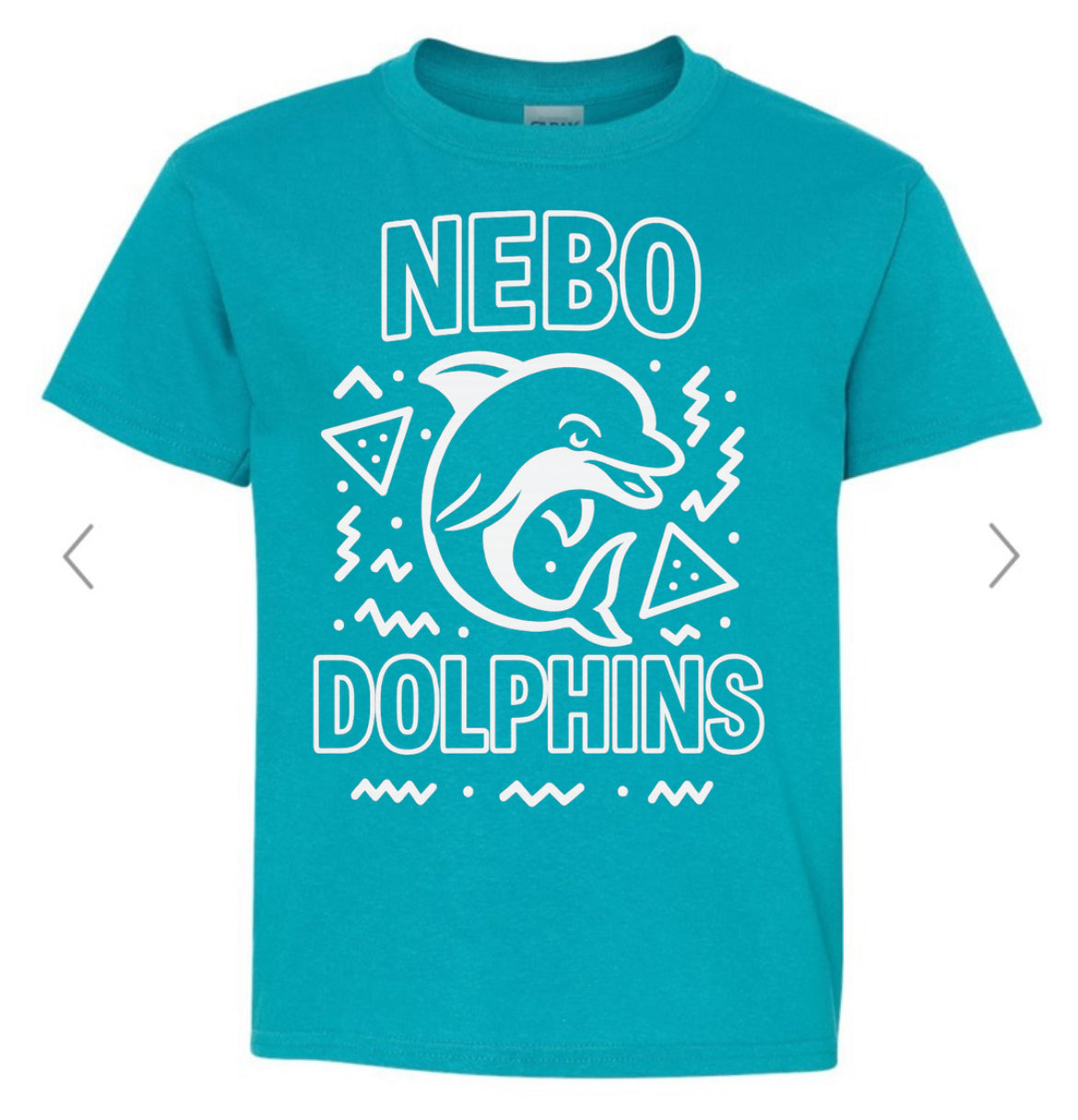 Nebo Dolphins 90s vintage on tropical blue