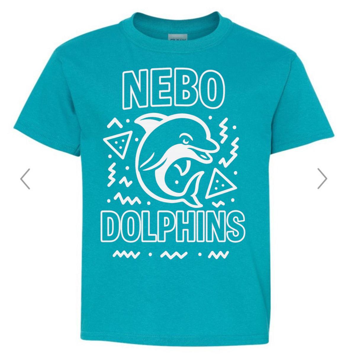 Nebo Dolphins 90s vintage on tropical blue