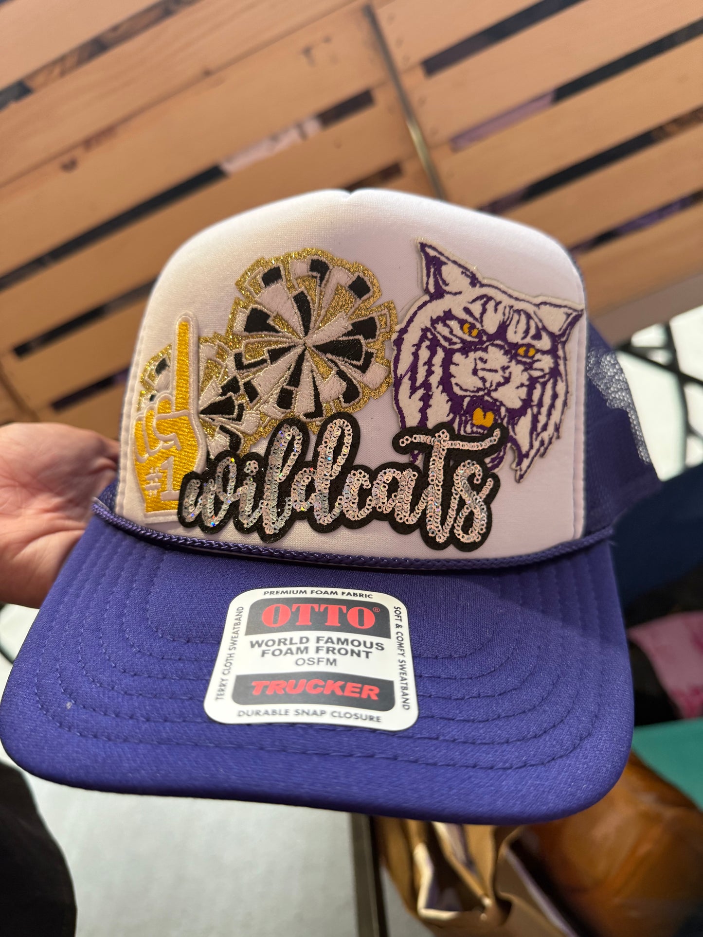 Villa Rica Wildcats cheer theme trucker patch hat
