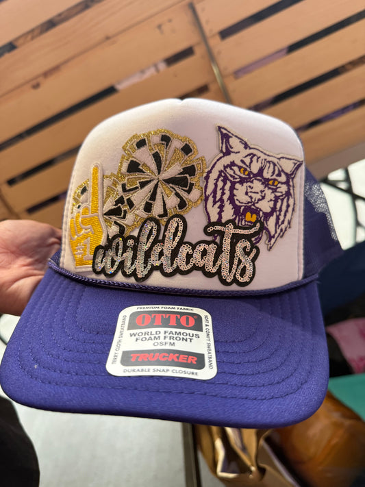 Villa Rica Wildcats cheer theme trucker patch hat
