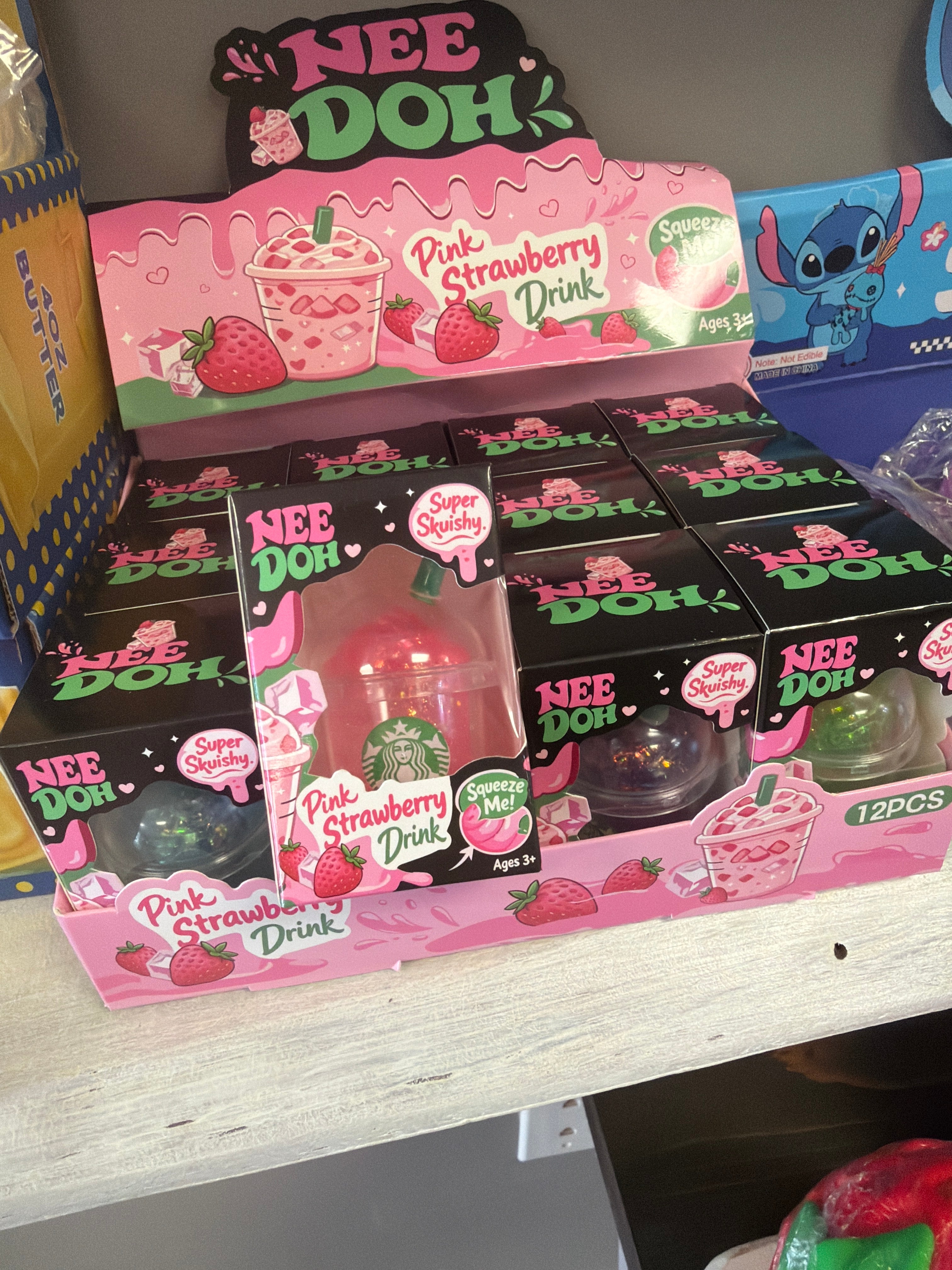 Starbucks Glitter Pink Drink Assorted Nice Squishy Toy