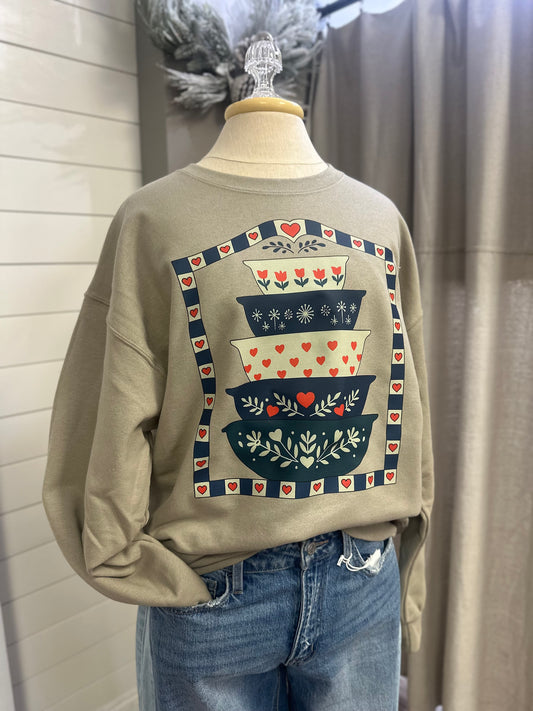 Pyrex Mixing Bowls Thrifty Vintage Short Sleeve/ Long Sleeve/ Sweatshirt