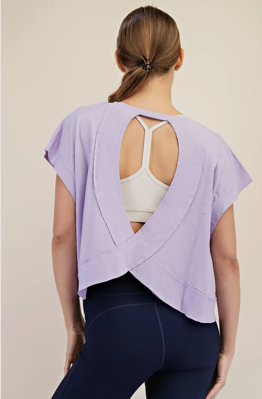 Cotton Slub Open Back Top