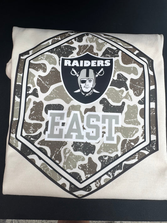 East Paulding Raiders Camo Front/Back on ivory