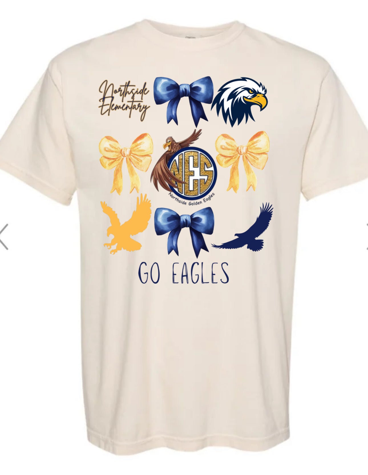 Northside Elementary Golden Eagles Bow Collage Tee