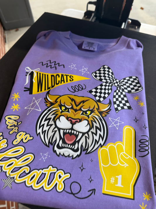 Let’s Go Wildcats Spirit Collage Tee