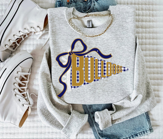 Blackwell Bulldogs Checkered Pennant Flag