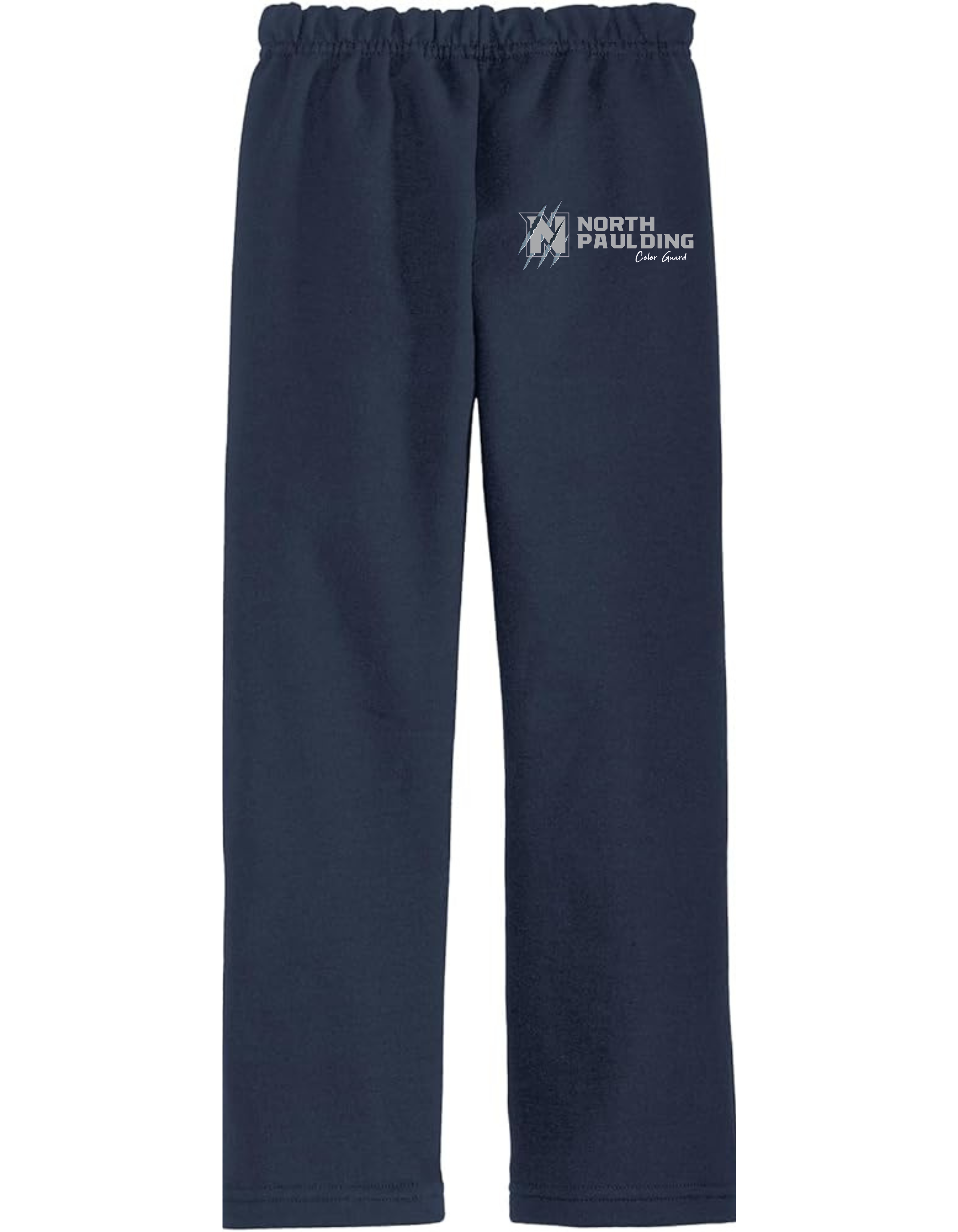 North Paulding Colorguard Sweatpants Open Bottom on Navy