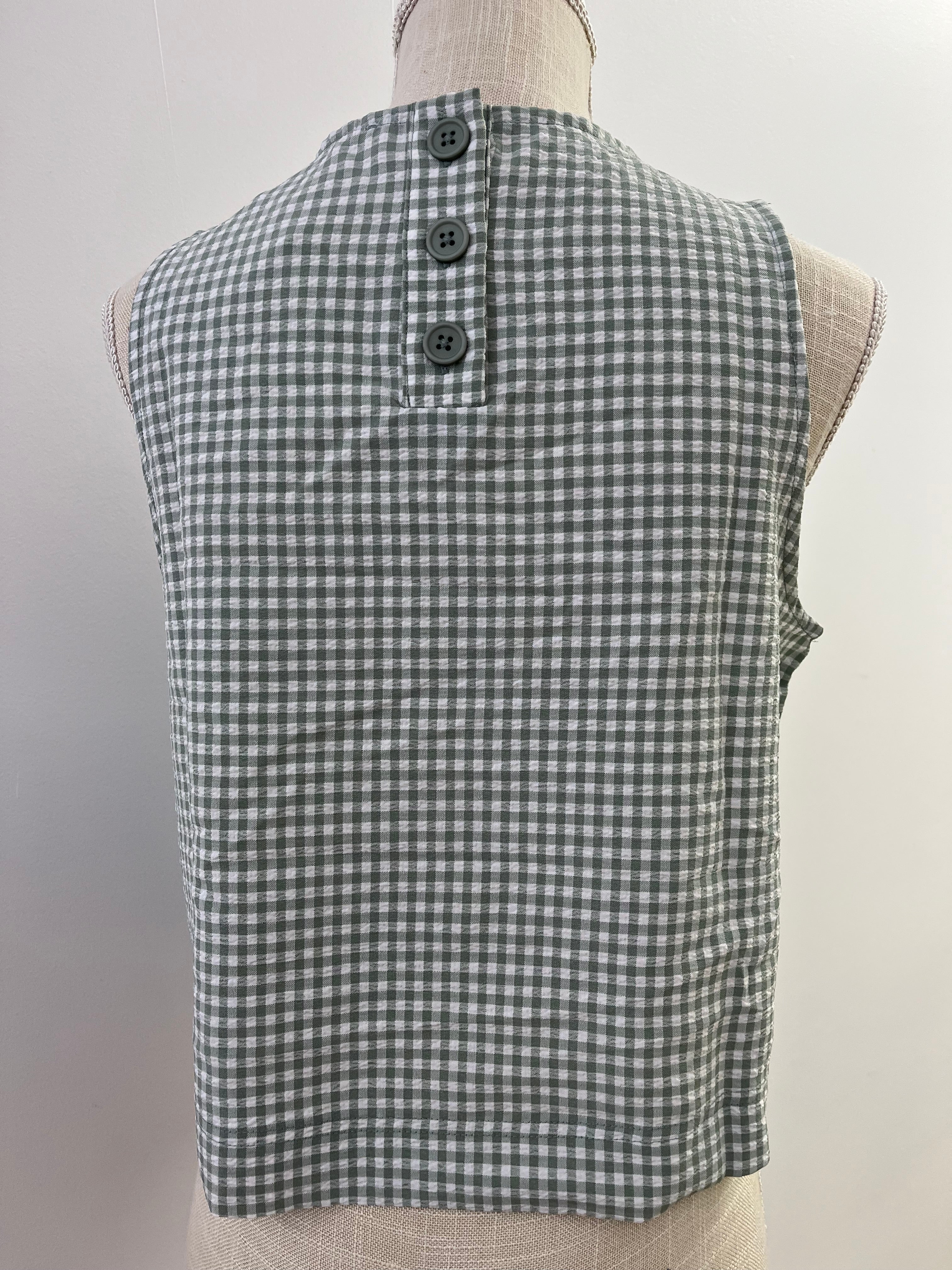 Sage Green Gingham 2 Pc Skort set- SOLD AS SET