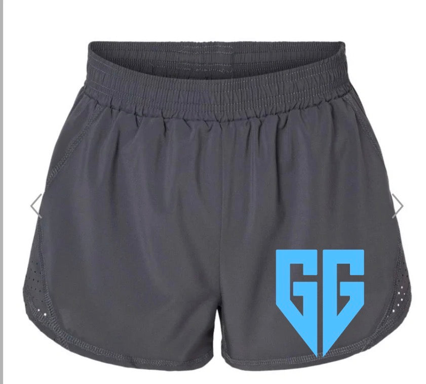 GENERALS WOMENS GREY EMBROIDERED SHORTS