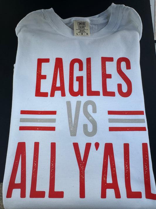 Eagles VS All Y’all red & grey
