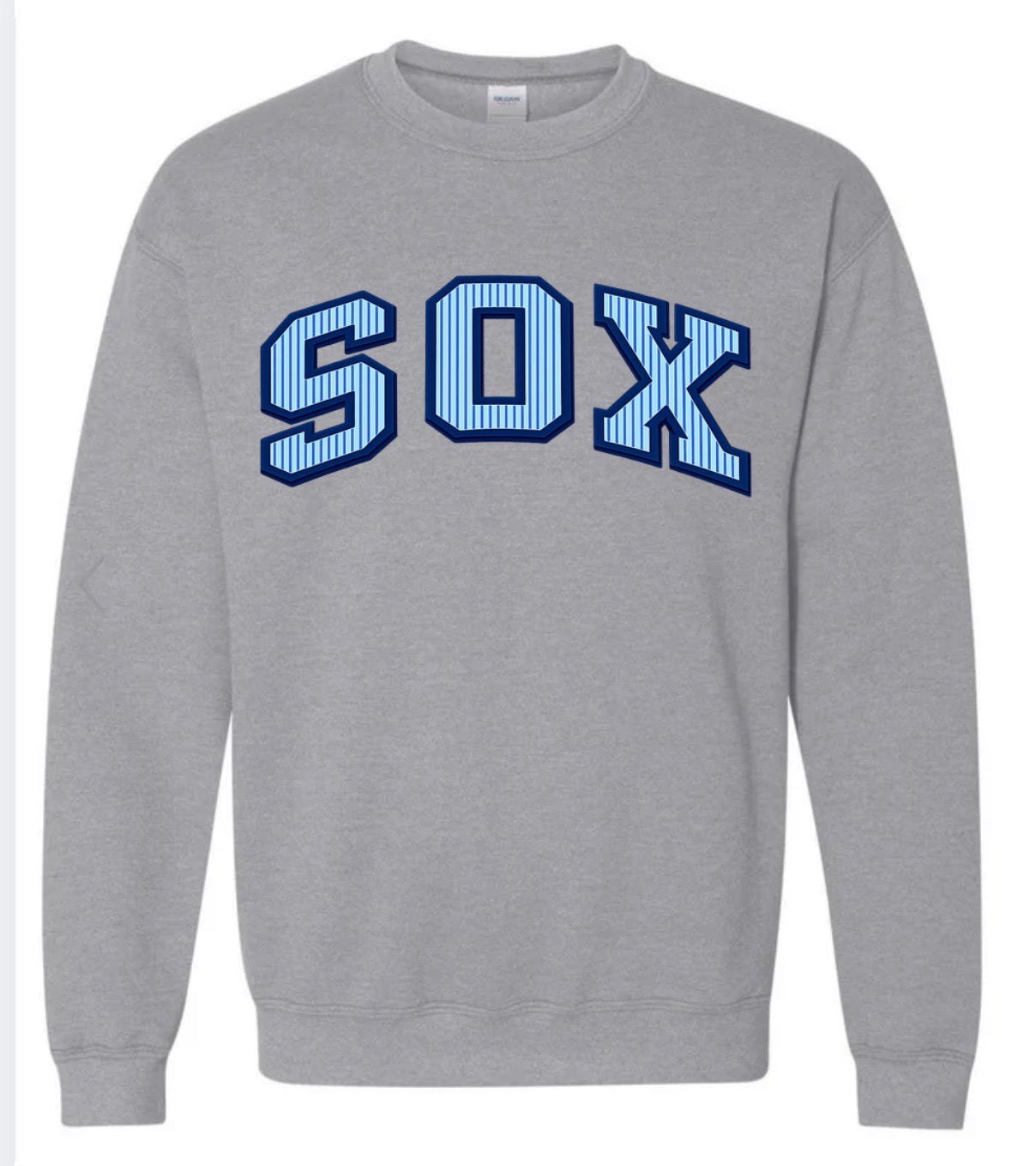Sox Baseball Seersucker on sport grey