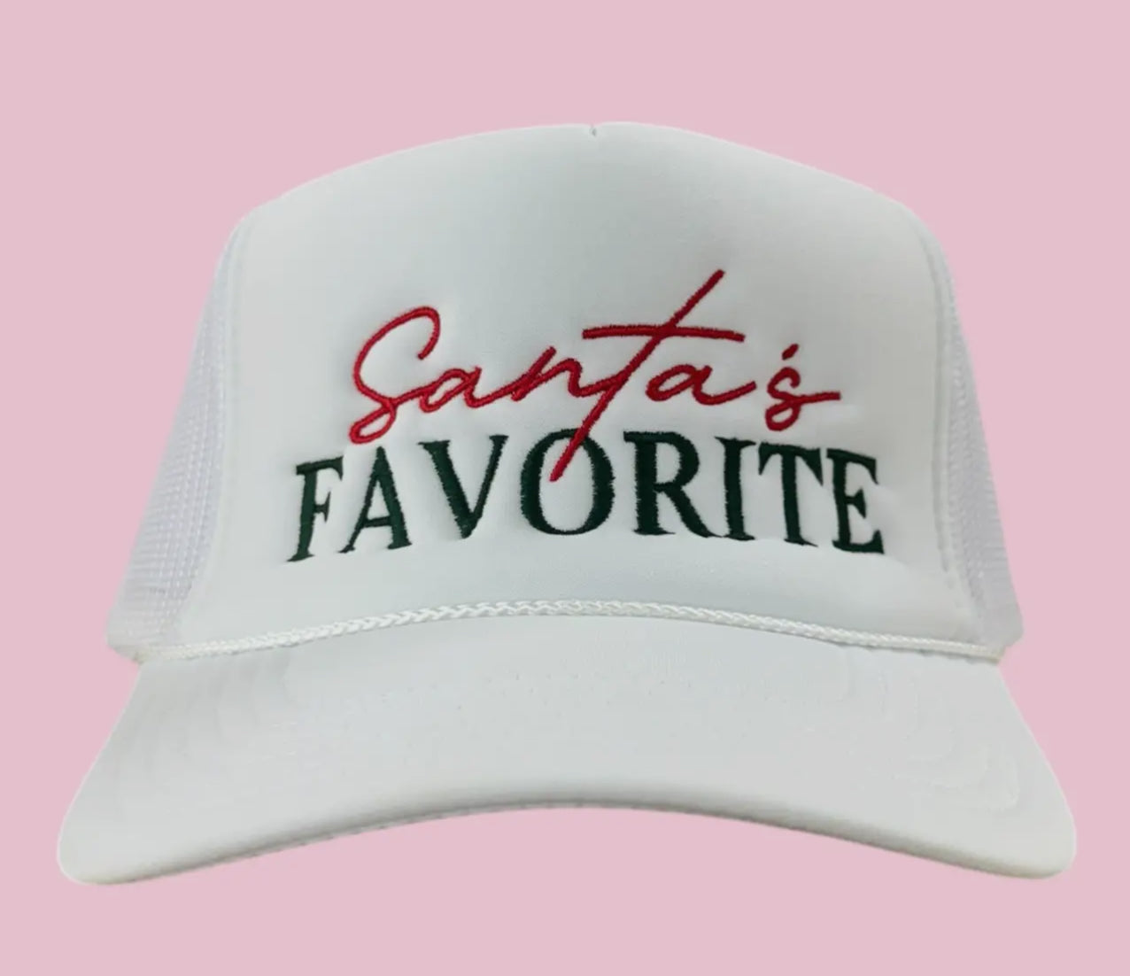 Santas Favorite Embroidered Trucker Hat