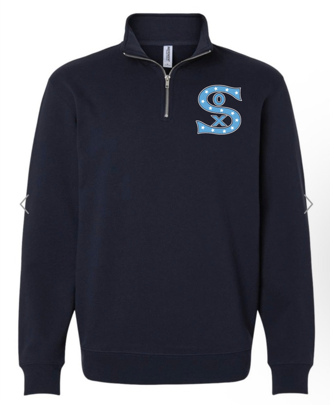 PC SOX LOGO on quarter zip navy