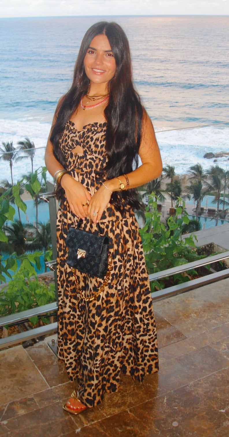 Leopard Print Wide Leg Jumpsuit