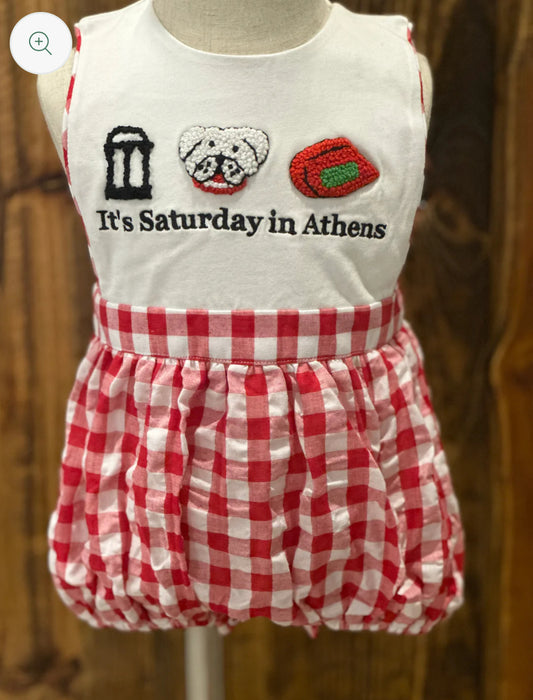 ITS SATURDAY IN ATHENS BOY SUN SUIT