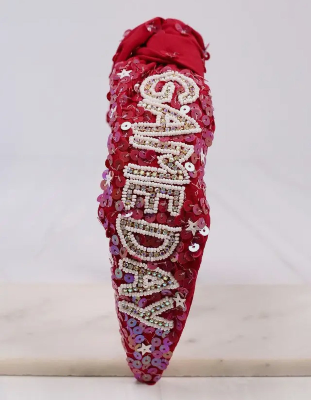 Burgundy Game Day Sequin Headband