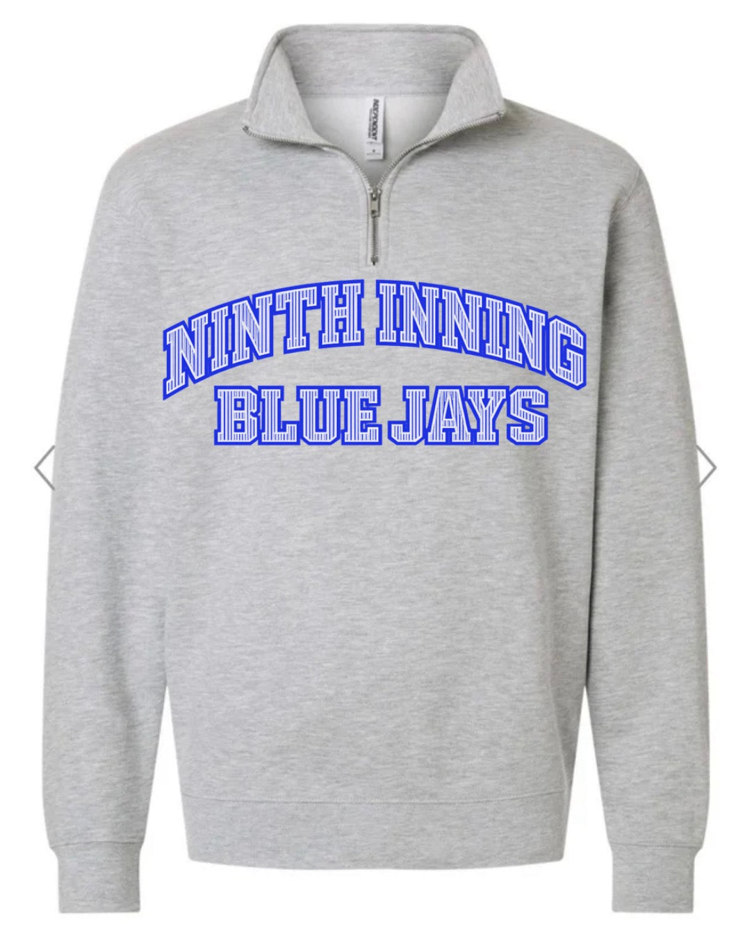Ninth Inning Blue Jays Grey Quarter Zip