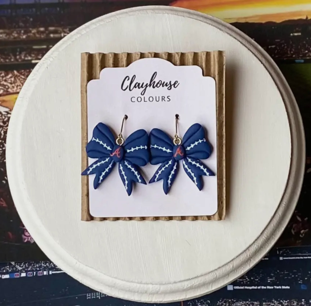 Braves Baseball Bows