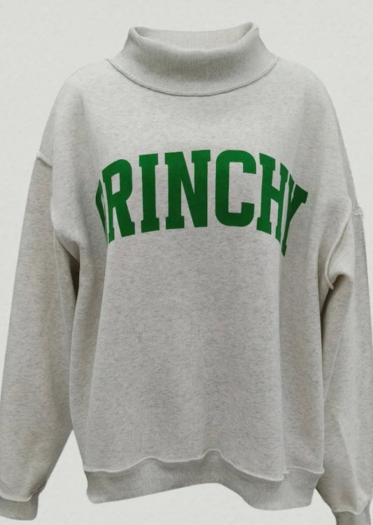GRINCHY Reversible ash Mockneck Sweatshirt