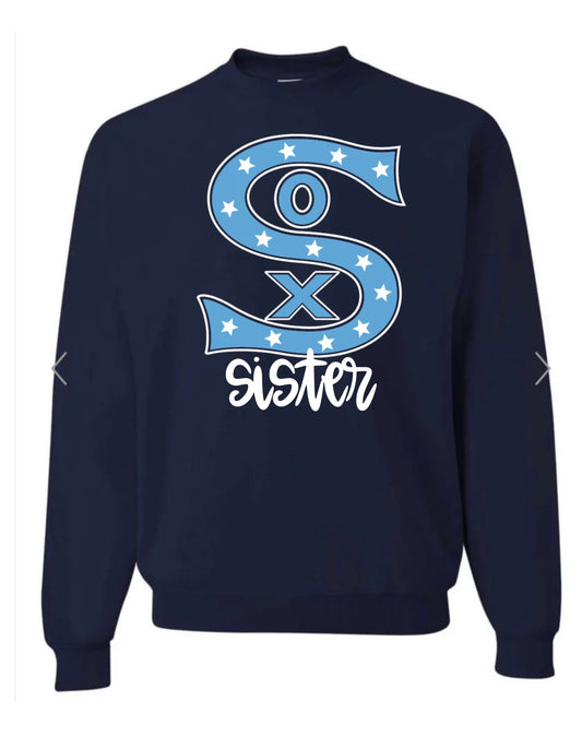 Sox Sister on navy